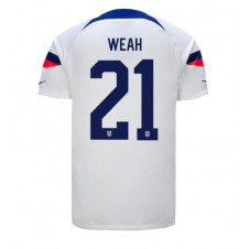 Forente Stater Timothy Weah #21 Hjemmedrakt VM 2022 Kortermet